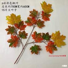 红枫叶枫树叶工程装饰假树叶过胶叶子银杏叶秋季绿植梧桐叶