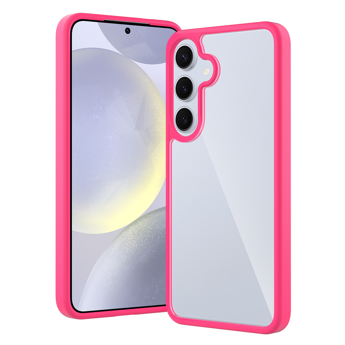 Cross-border S25 Plus Silver Shield Transparent Frosted Side with Hanging Skin S25 Edge Cover for Mobile Phone