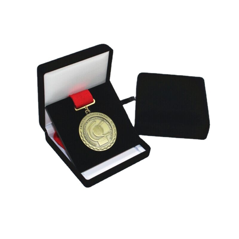 高档烫金徽章奖牌盒纸盒 透明小奖杯盒 专营徽章盒 厂家批发