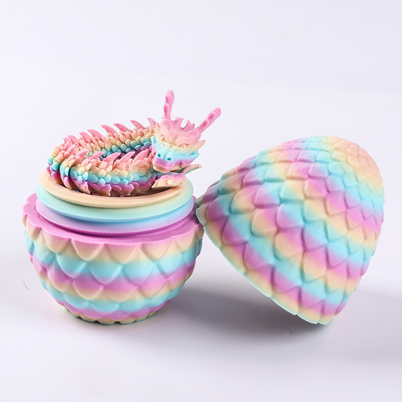 Adorno de Dragón Chino en Impresión 3D de PLA Articulado para Decoración y Regalo