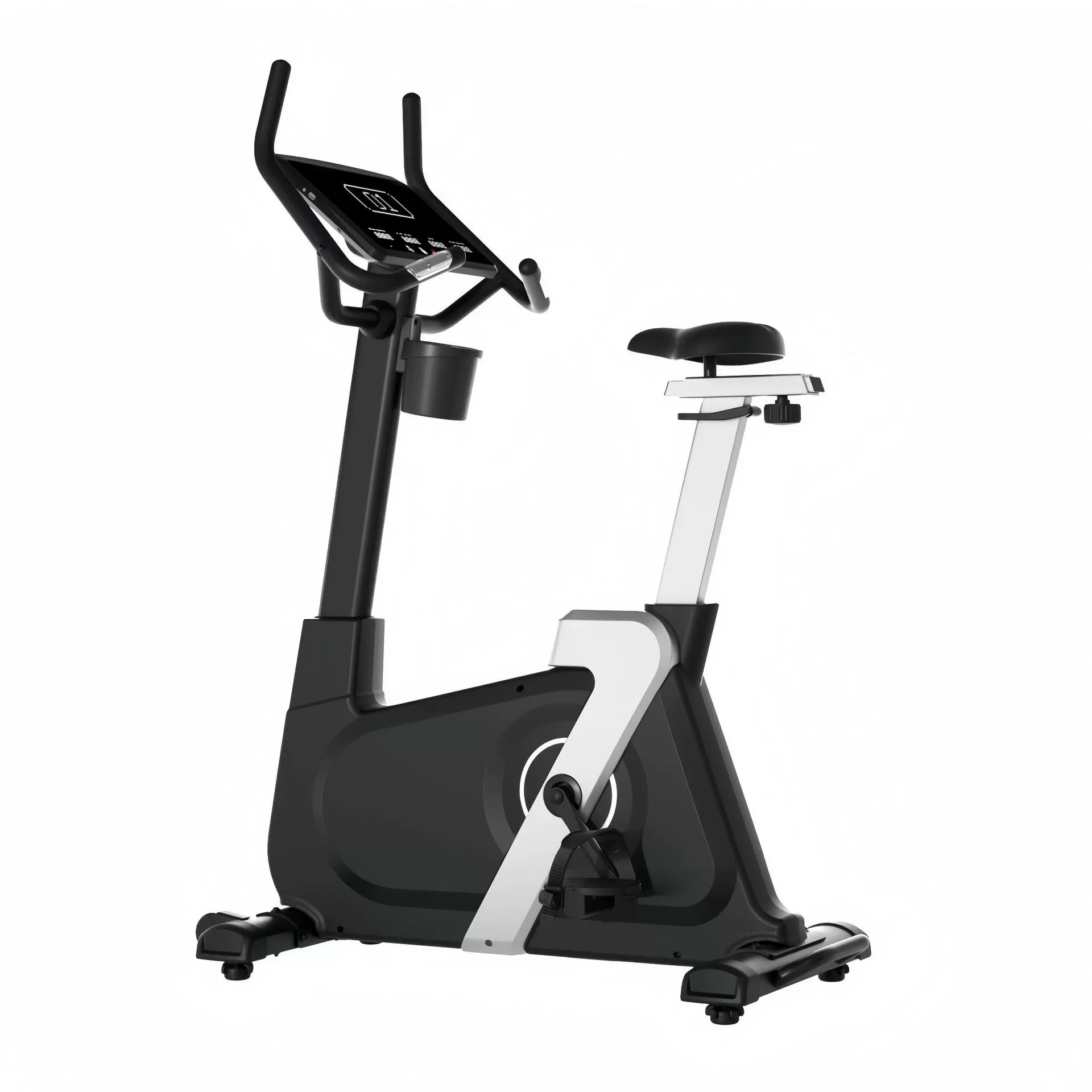 F704商用直立健身车带PMS智能电动阻力室内脚踏骑行立式单车