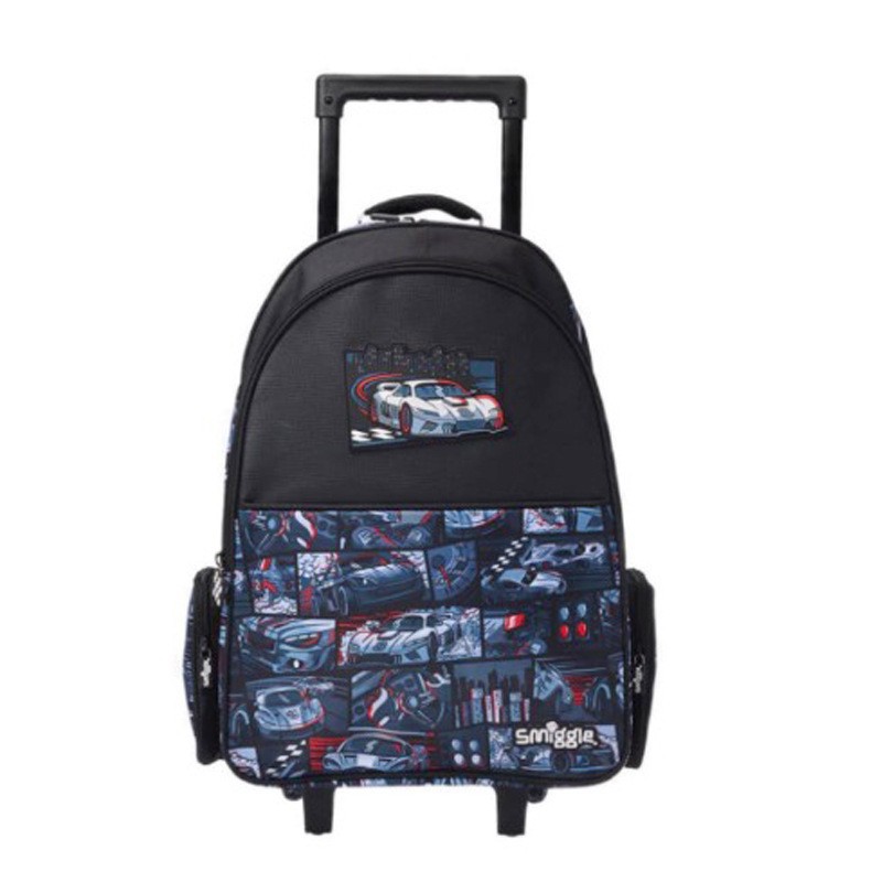 Cadena dedicada mochila escolar australiana smiggle trolley mochila escolar de remolcador de dibujos animados de gran capacidad mochila para estudiantes de primaria y secundaria