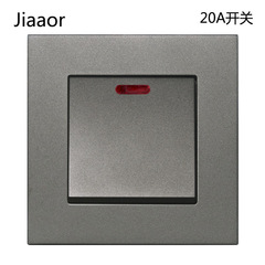 20A Double Pole Breaker Panel with Indicator Light for Air Conditioner, Water Heater, Water Pump, High Power Wall Mount Switch, 86 Type Concealed Installation