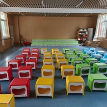 椅子凳子音乐学生积木储存收纳凳新款塑料学校六面音乐室