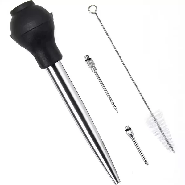 Stainless steel turkey needle silicone turkey pump double needle with clean sweep suit syringe suction pipe cross-border direct supply