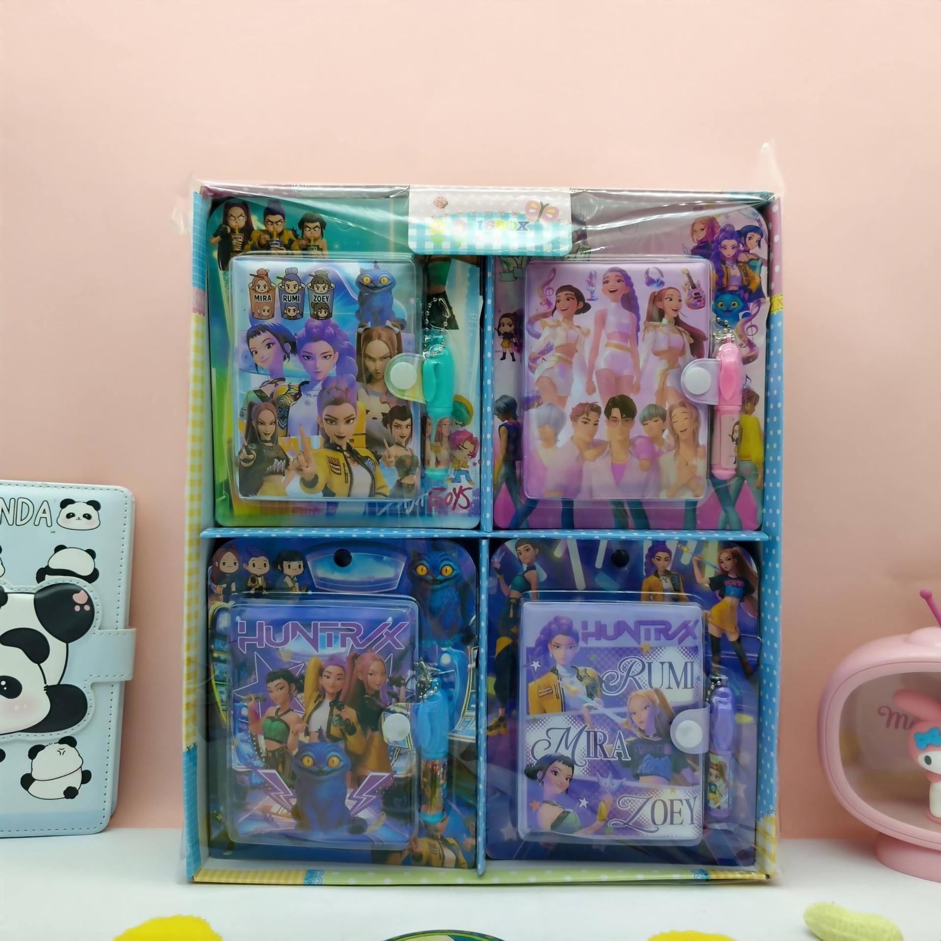Caza de brujas con bolígrafo K-POP lindos dibujos animados de alto valor de la cara diario de estudiantes regalos portátiles pequeños premios