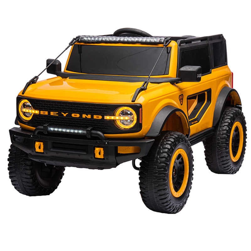 Nuevo coche eléctrico para niños asiento de cuatro ruedas con tracción a las cuatro ruedas control remoto recargable doble cochecito todoterreno bebé juguete