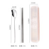 Handheld tableware stainless steel, set, spoon, fork, chopsticks, Birthday gift, 3 piece set