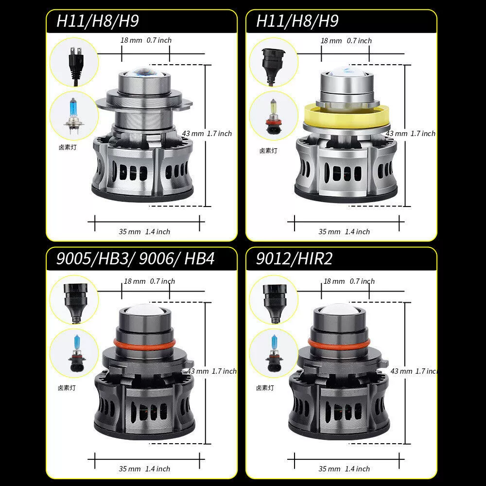 Автомобильная лазерная фара H7 H11 9005 9006 LED, модернизация, ультравысокая мощность, передняя противотуманная фара