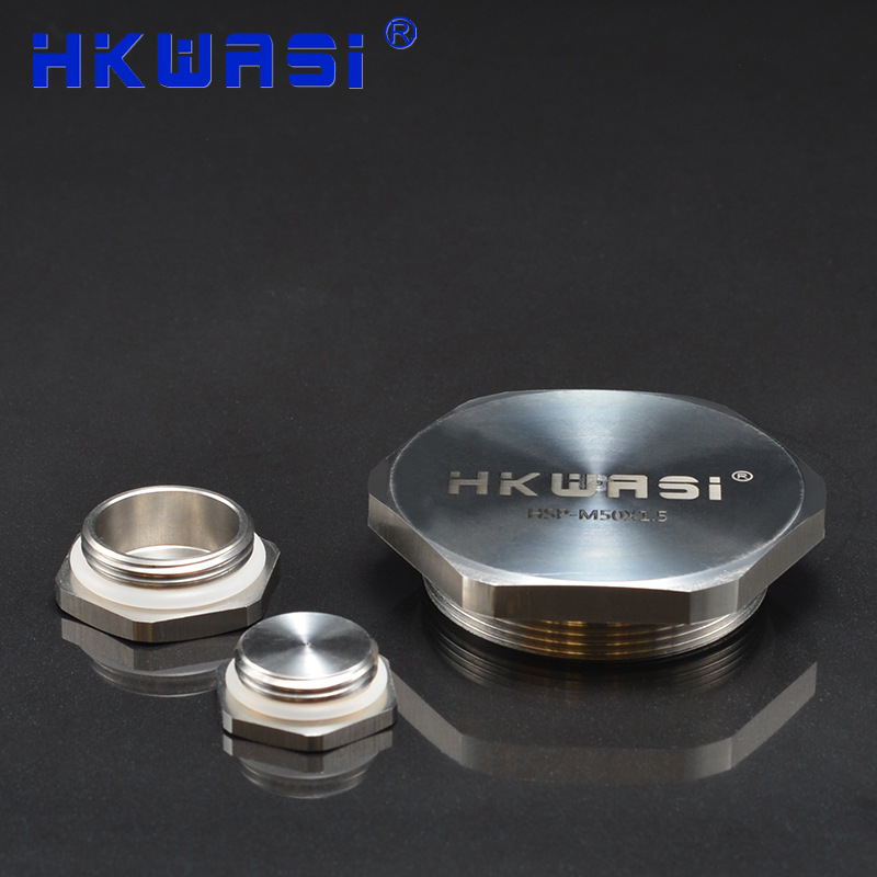 华社厂家直销金属堵头不锈钢闷盖不锈钢堵头M20金属防水堵塞头