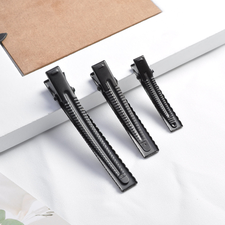 Accesorios de la joyería de bricolaje engrosada pico de pato clip de resorte clip cuadrado pescado boca clip negro mate textura mate pintura libre