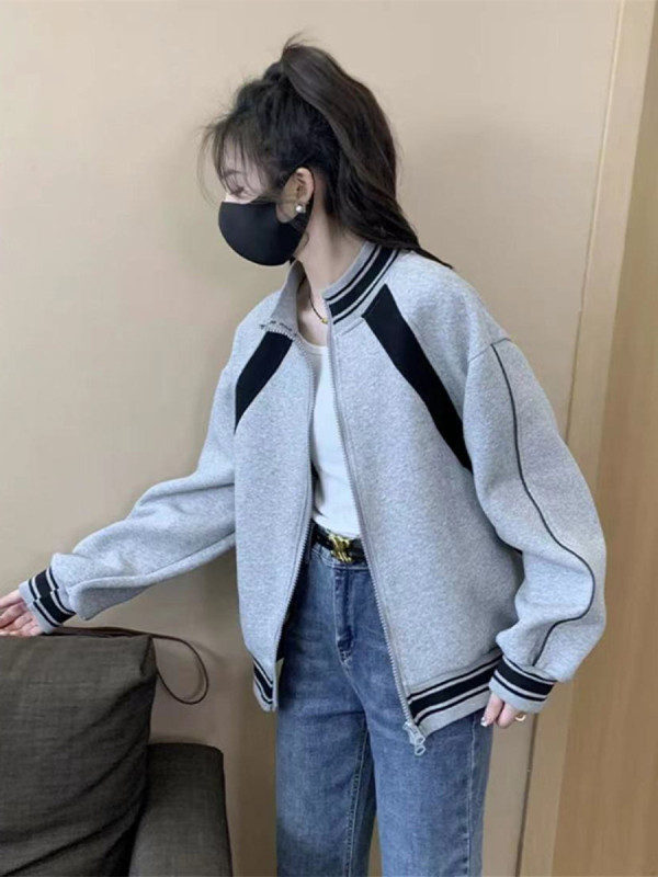 小个子棒球服外套女短款2025秋季新款韩版宽松休闲百搭开衫上衣潮|undefined