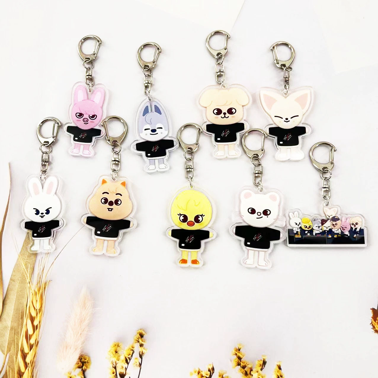 Cartoon acrylic double-sided keychain, pendant