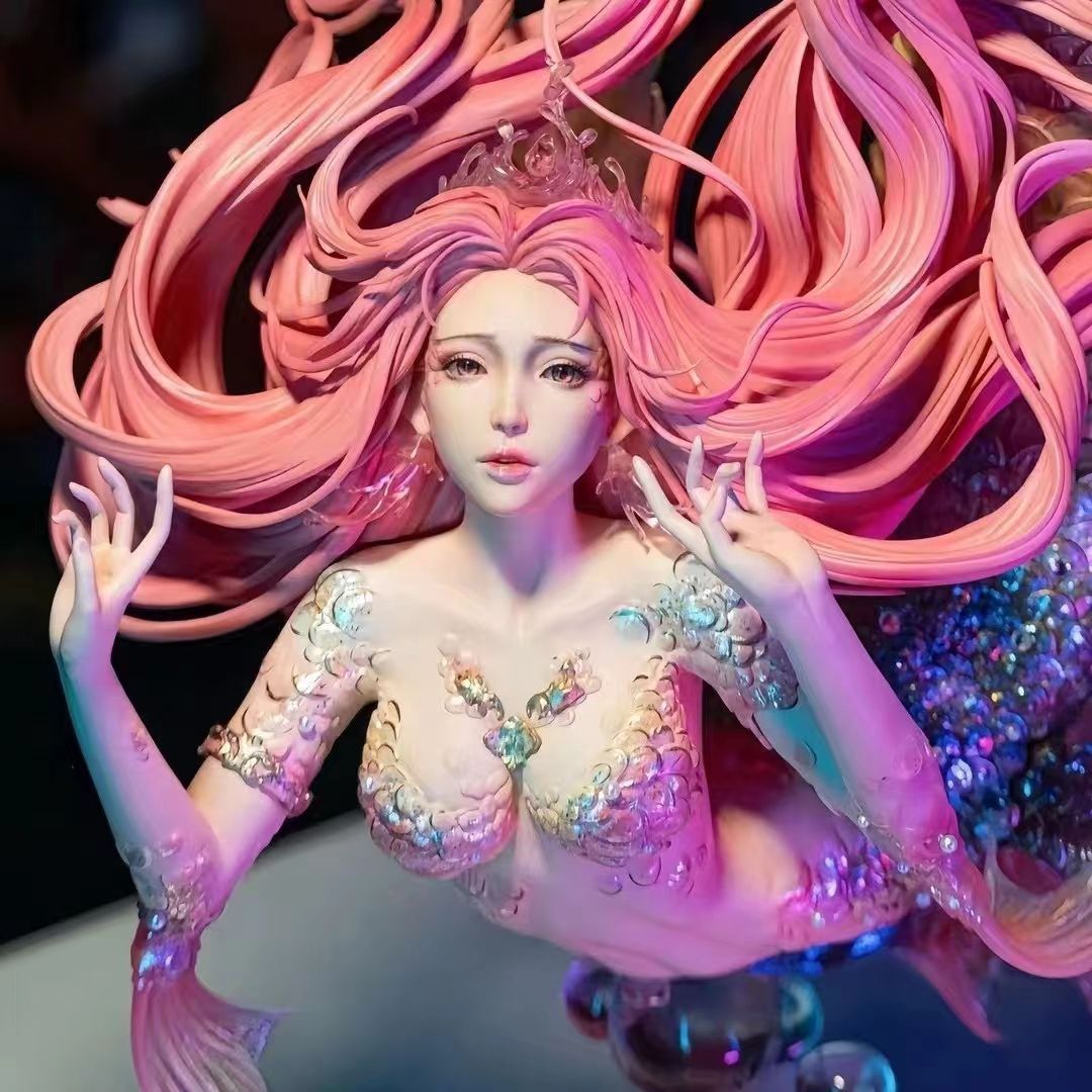 [Полная оплата,现货] Фигура русалки, GK статуя, 3D модель, вторичный аниме элемент, фигурка красивой девушки, подарочная статуэтка