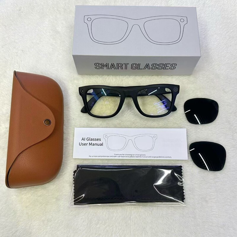Mt5 Ultra Smart Glasses with 8 Million Pixels for Photography, Ai Real-Time Translation, Music, Bluetooth Calls, and Charging Case Mt5 Ultra Smart Glasses with 8 Million Pixels for Photography, Ai Real-Time Translation, Music, Bluetooth Calls, and Charging Case