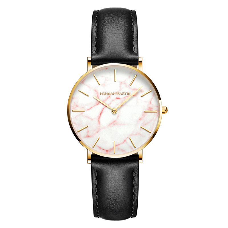 Hannah Martin Hannah caballo simple moda casual patrón de piedra personalidad cuarzo Acero inoxidable reloj mujer ST36