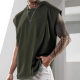2025 summer cross-border foreign trade hot men's high quality American sleeveless loose fitness hooded sports vest