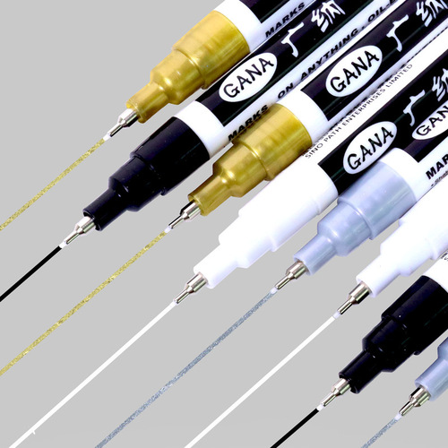 Guangna ultra-fine hook pen needle tube paint pen waterproof 0.7 car metal wood DIY high-gloss oily marker pen