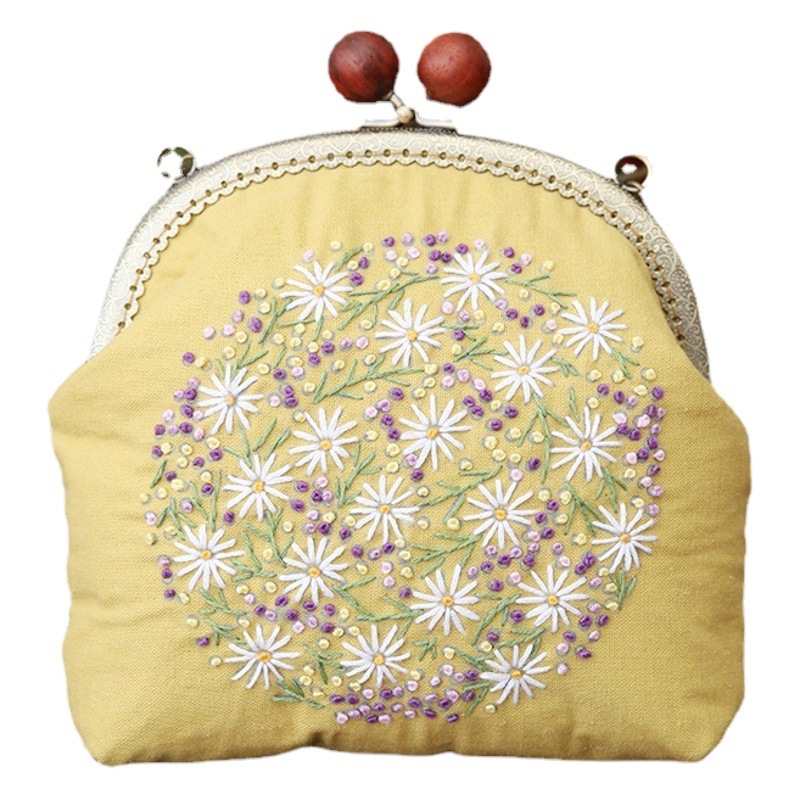 Nuevo estilo hecho a mano material de bricolaje bolsa de almacenamiento ramo bolso crossbody estilo creativo regalo cartera