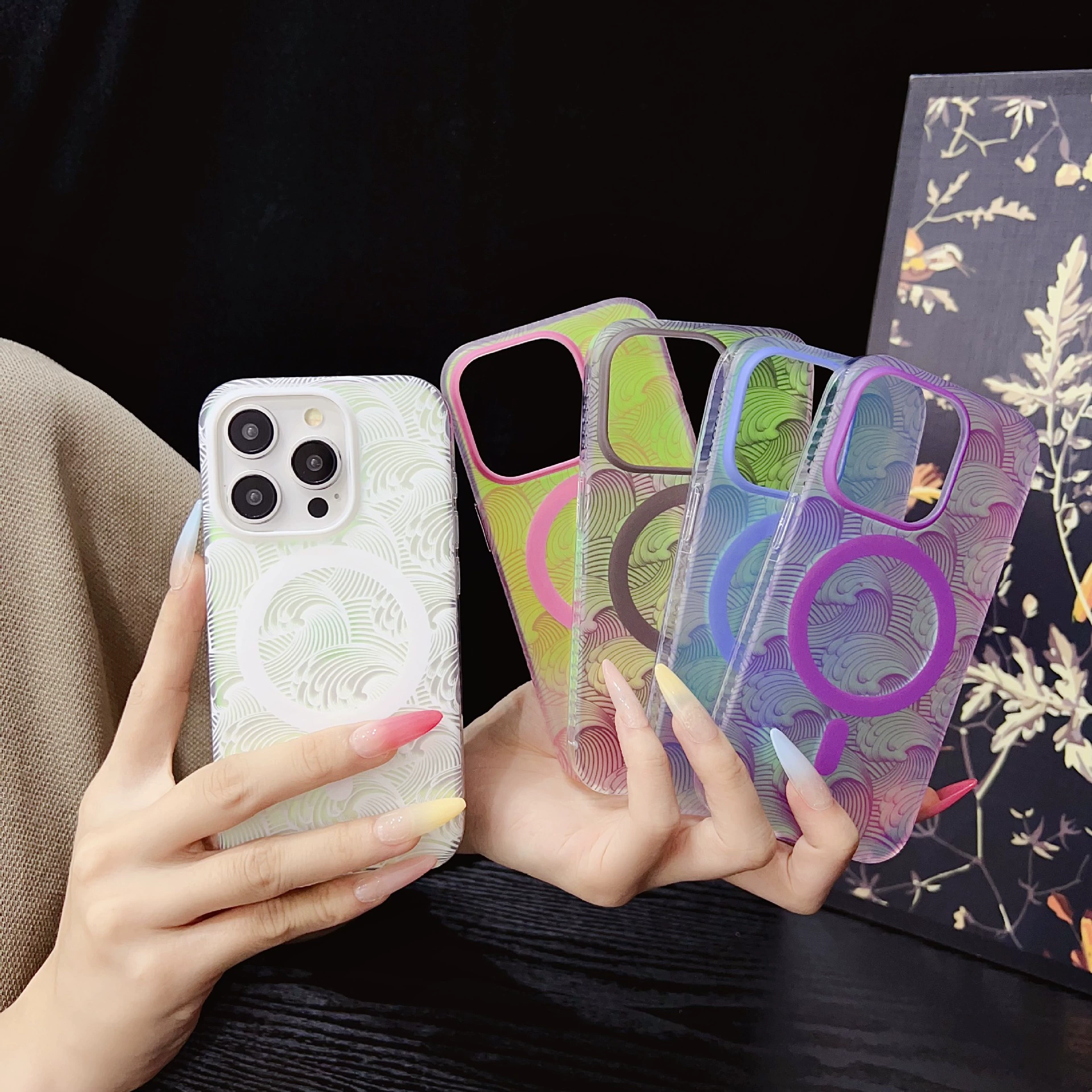 Apple совместимый защитный чехол для iPhone 16 Pro, градиент, 16 Pro Max, 13
