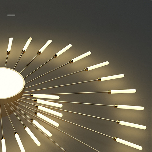 Home Ceiling Light High-End Zhongshan Lighting Living Room Main Lamp Modern Minimalist Swirl Fireworks LED Chandelier