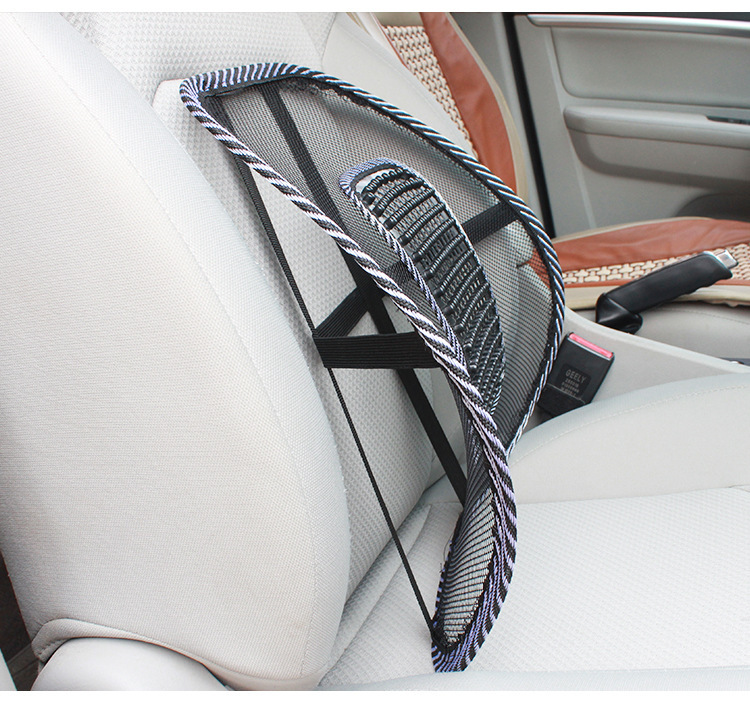 Cross-Border Direct Selling Car Lumbar Support Office Mesh Cushion Home Massage Cushion Ice Silk Backrest Breathable Massage Lumbar Cushion