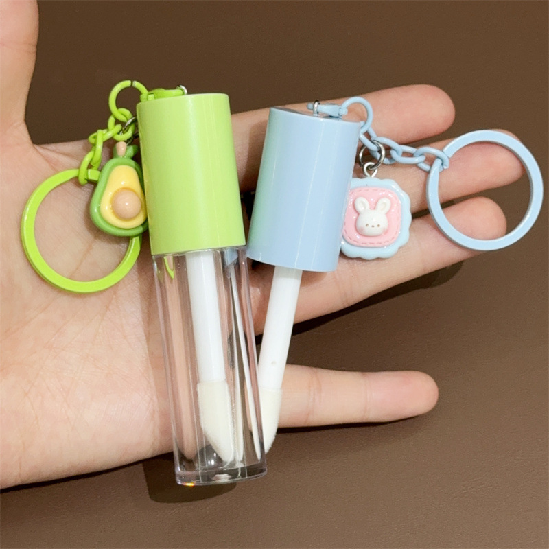 6 ミリリットルスポットピンクリップグロスチューブキーホルダーペンダントリップ釉薬リップマスク容器包装材料リップグロスチューブ|undefined