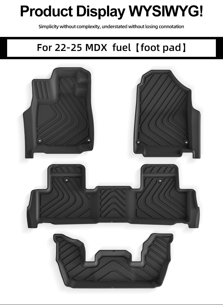 Suitable for 22-25 Acura Mdx Car Special Floor Mats Tpe Floor Mats Trunk Mats Cross-Border