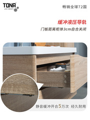 OD59 wholesale Dona log style bathroom cabinet combination integrated basin bathroom cabinet washbasin washbasin bathroom wash