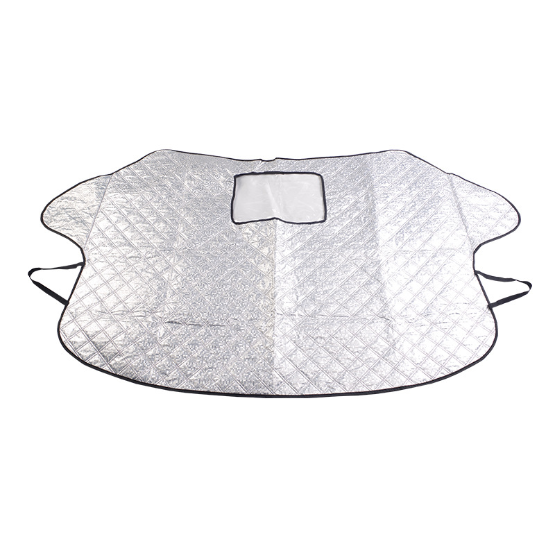 Cross-border window snow shield, front windshield ultrasonic perforated recorder, insulated snow cover, sun protection, thickened car sunshade