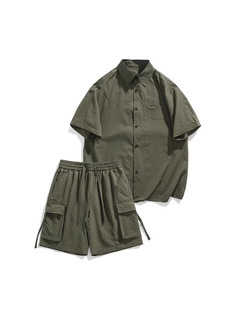 (Cross-border trading), shirt, summer set, with short sleeve, men's style