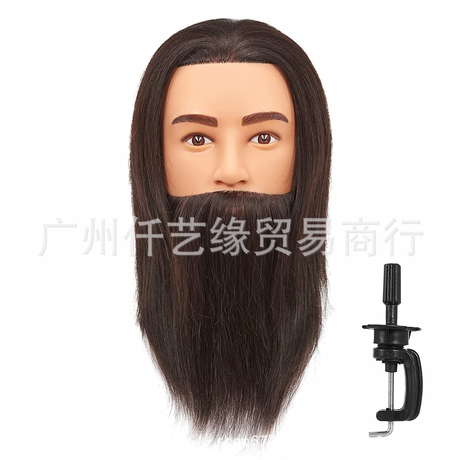 男款全真发头模公仔头美发假人头胡腮头练习烫卷漂染油头雕刻造型