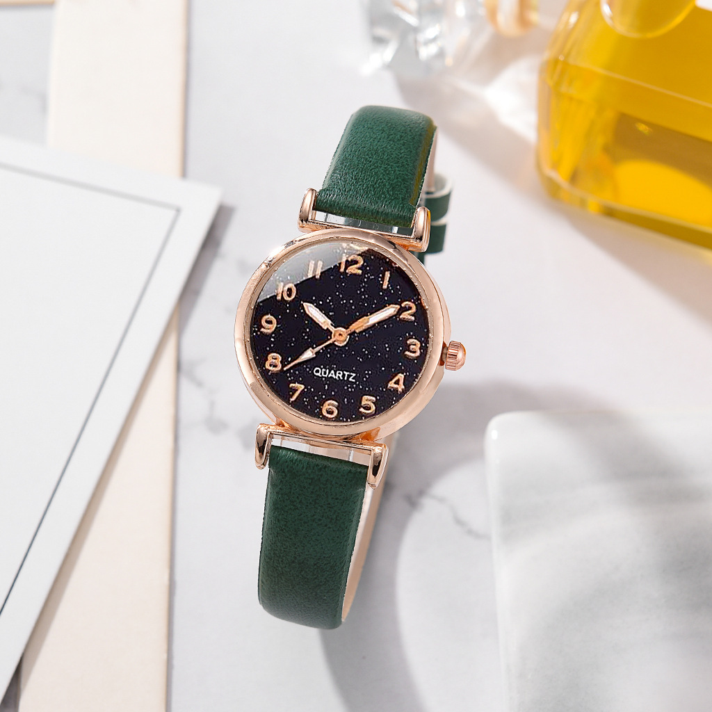 New Ins Disc Casual Women's Watch Fashion All-match Simple Student Quartz Women's Watch Wristwatch Set_voghion.com