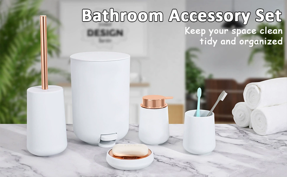 Elite set, toilet, garbage can, container