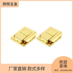 Gold zinc alloy lock high-end box buckle wooden box buckle small square buckle Crafts accessories lock