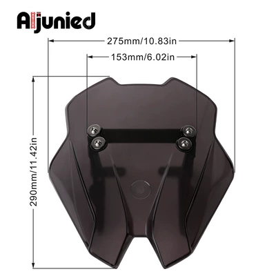 Motorcycle front windshield wind deflector compatible expansion rod