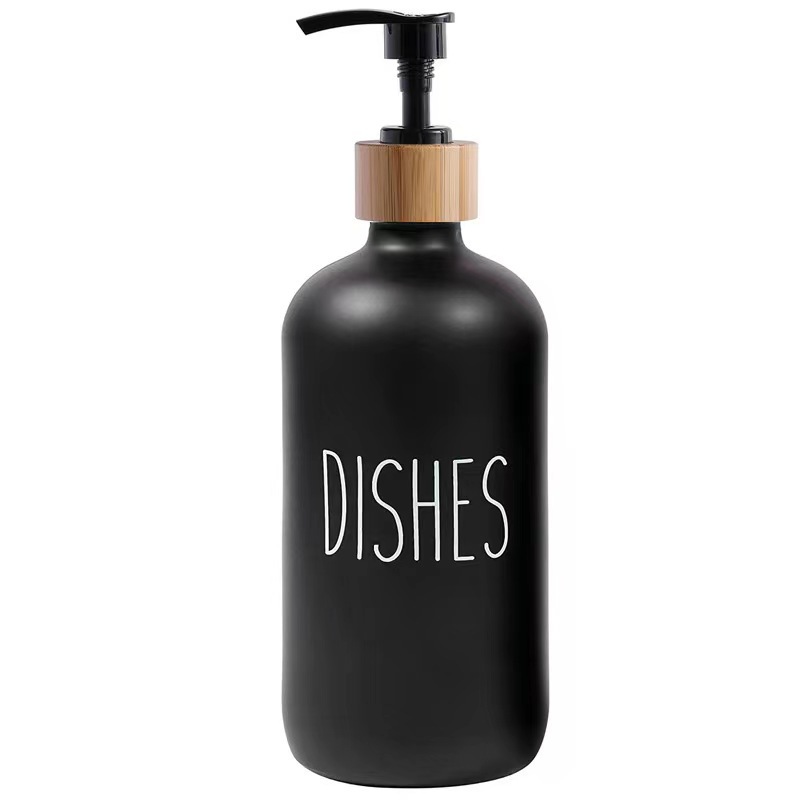 Botella vacía de vidrio de desinfectante de manos botella de jabón 500ml botella de embalaje 16.9oz botella de emulsión de vidrio Amazon