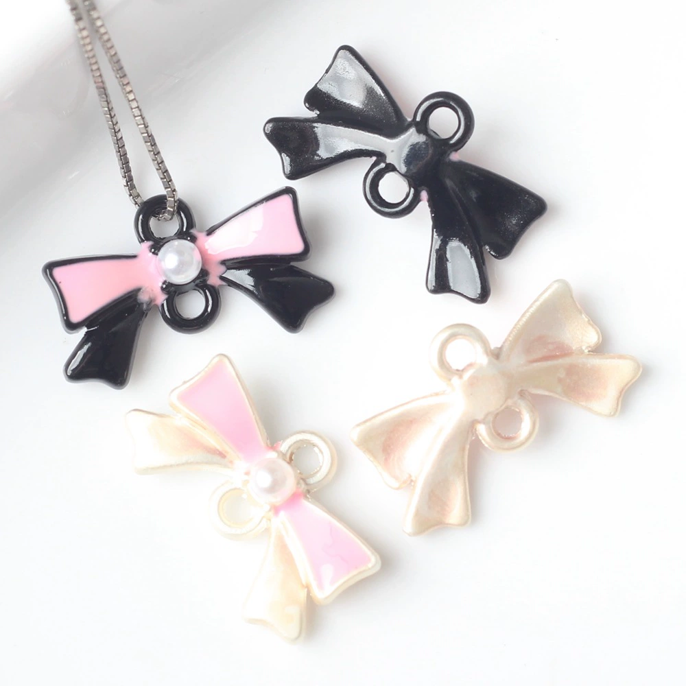 Metal pendant with bow, bracelet, necklace, accessory, accessories, simple and elegant design, DIY