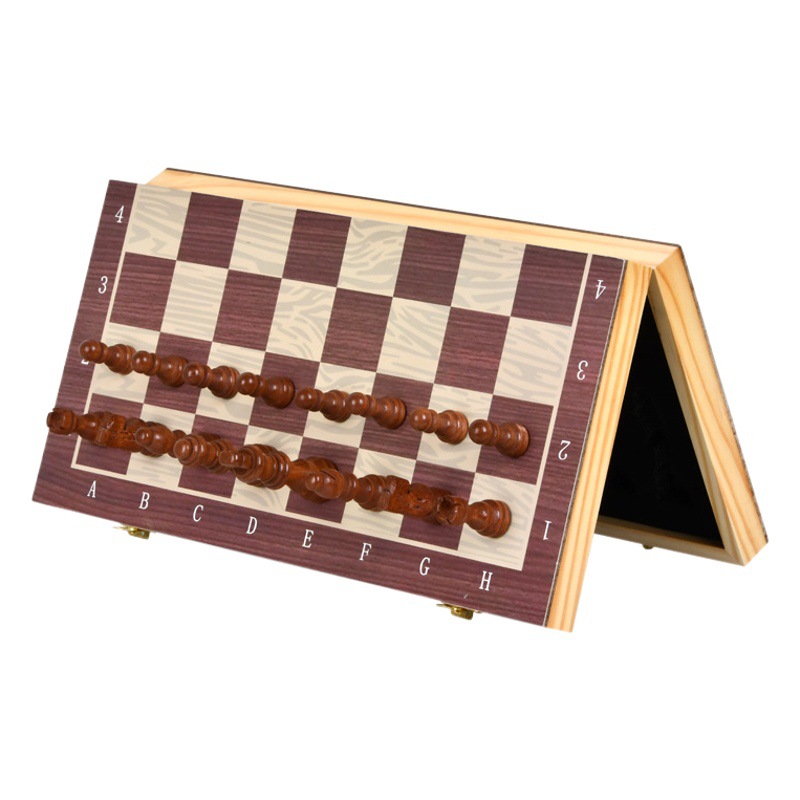 Venta directa de fábrica damas de ajedrez magnéticas de madera piezas de ajedrez de madera maciza enviar reina original dos en una combinación