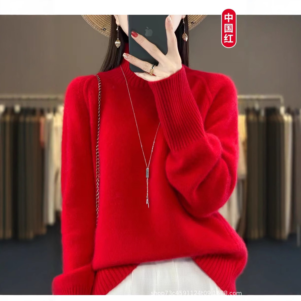 FAYE WONG TURTLENECK 스웨터 여성의 가을과 겨울 새로운 두꺼운 스웨터 느슨한 니트 내베이스 셔츠 플러스 사이즈 트렌디