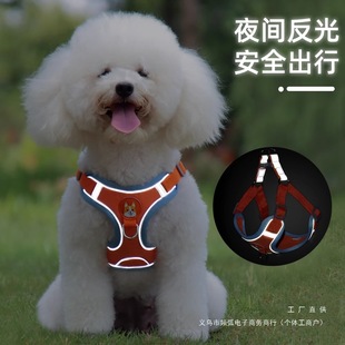 Vest Type Dog Leash Small Size Dogs Teddy Bichon Pomeranian Pet Harness Puppy Walking Leash Dog Collar
