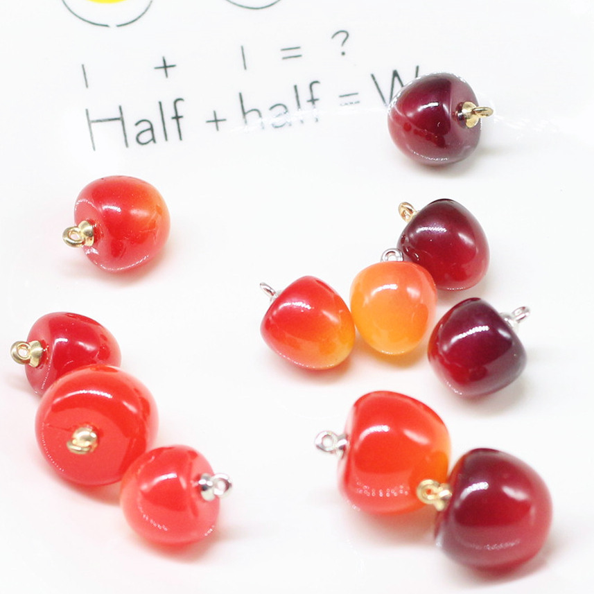 Cherries pendant Red Cherry pendant diy accessories material popular fruit diy material