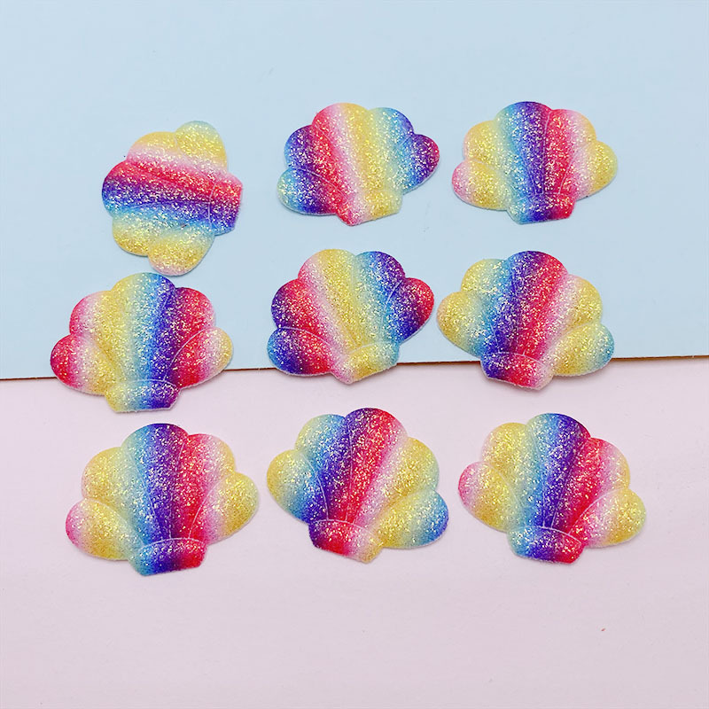 DIY accesorios de joyería para niños oro rosa colorido océano serie simulación Shell zapatos y sombreros bolsa de decoración de tarjetas de pastel