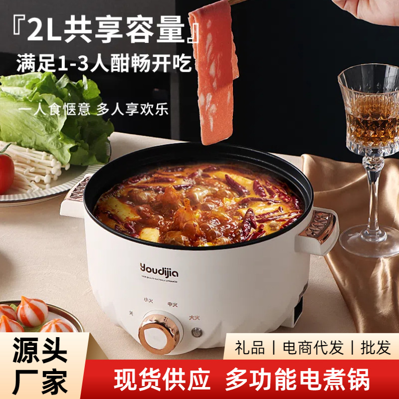 Hotpot eléctrico multifuncional para el hogar cocinador eléctrico dormitorio pequeño cocinador eléctrico