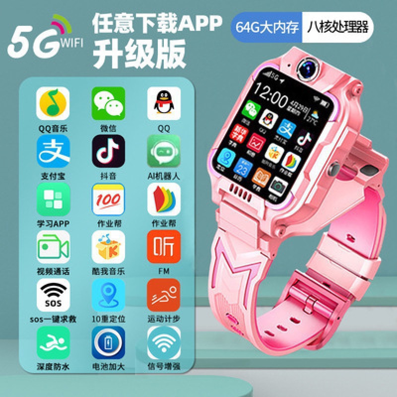 핑크 64G 버전 [5G 통신 + 듀얼 영상 카메라 + 다운로드 소프트웨어 + 학습 보조 장치]