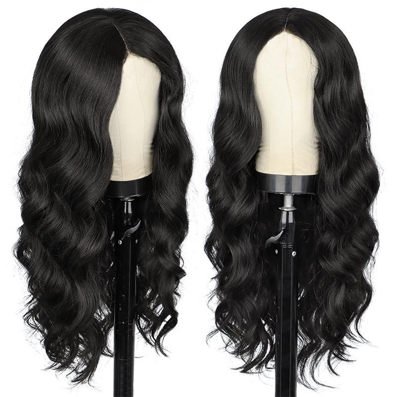 Long Curly Hair Wig Hairstyle high temperature wire Hair Material Centre Parting Bangs Types Women's Simple Style Daily High Temperature Wire Centre Parting Long Curly Hair Wigs