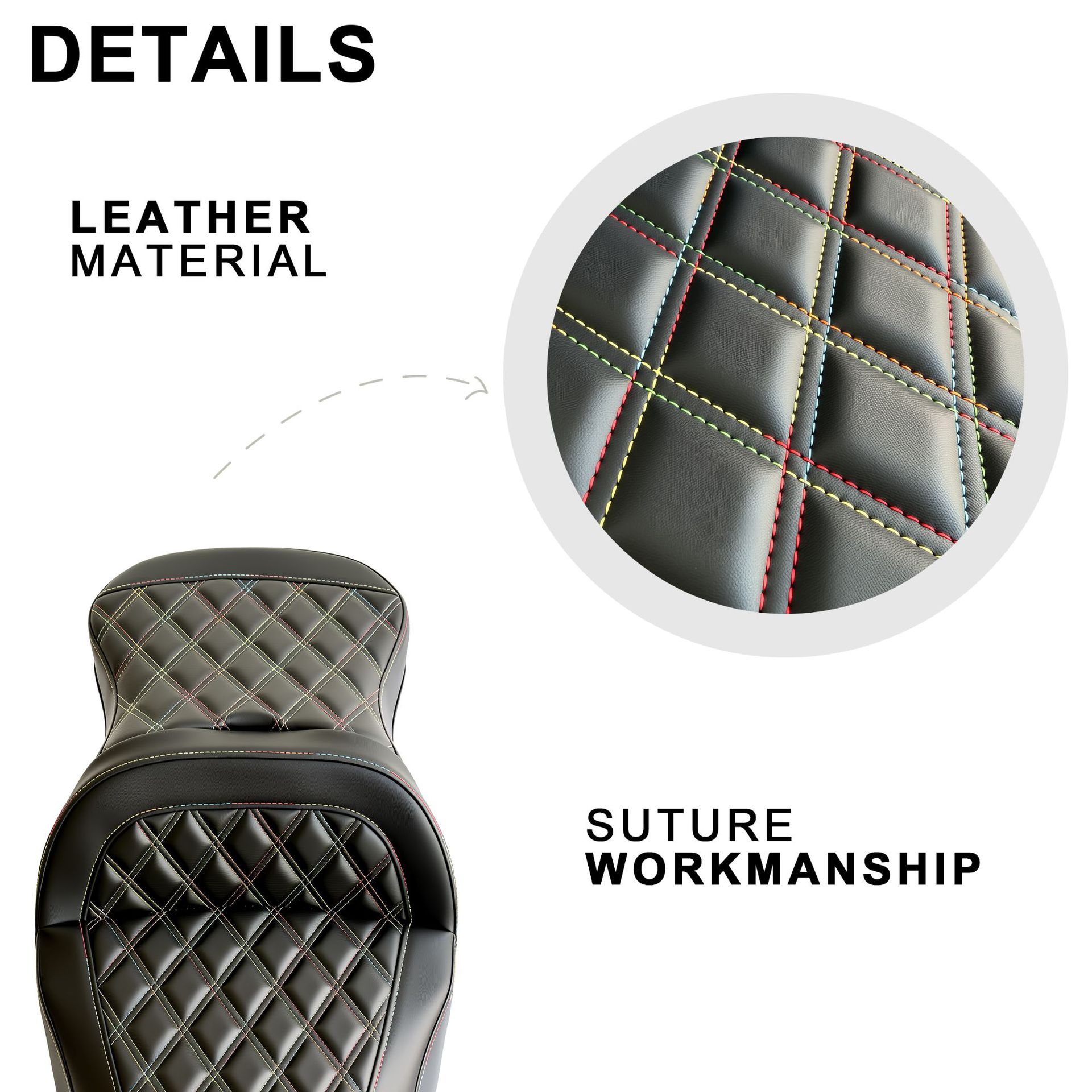 Motorcycle Seat Cushion Suitable for Harley 08-23 Road Glide, Road King, and Step Sofa Seat Cushions