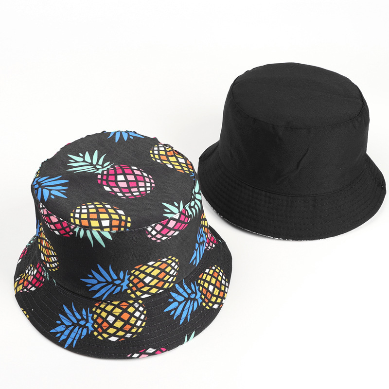 Unisex Strassenmode Anlage Flache Traufen Bucket Hat display picture 1