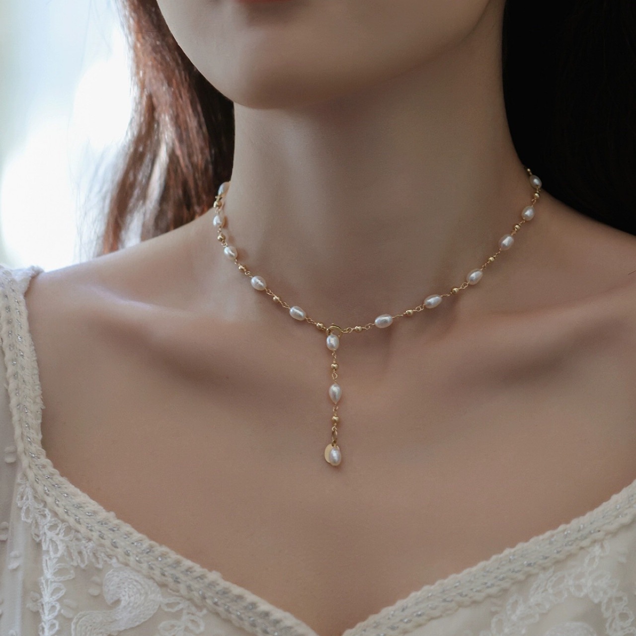 Luxury Pearl Necklace With Magnetic Clasp For Women Choker_voghion.com