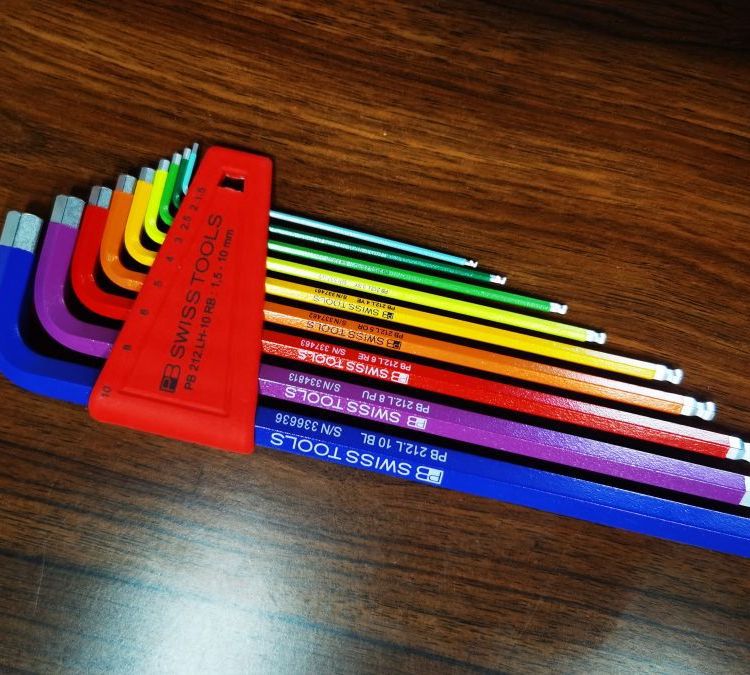 六角弯头螺丝起子套装 手动拧紧工具 带球头 粉末涂层